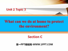 What can we do at home to protect the environment?SectionC PPT