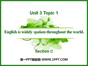 English is widely spoken throughout the worldSectionC PPT