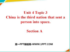 China is the third nation that sent a person into spaceSectionA PPT