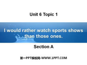 I would rather watch sports shows than those onesSectionA PPT