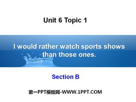 I would rather watch sports shows than those onesSectionB PPT