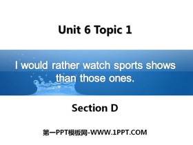 I would rather watch sports shows than those onesSectionD PPT