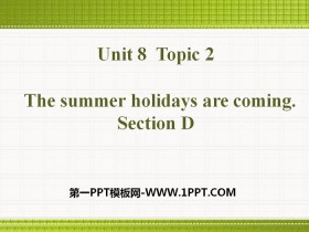 The summer holidays are comingSectionD PPT