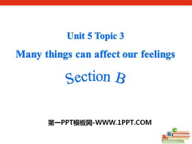Many things can affect our feelingsSectionB PPT