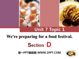 We're preparing for a food festivalSectionD PPT