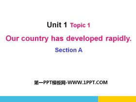 Our country has developed rapidlySectionA PPT