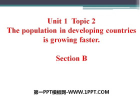 The population in developing countries is growing fasterSectionB PPT