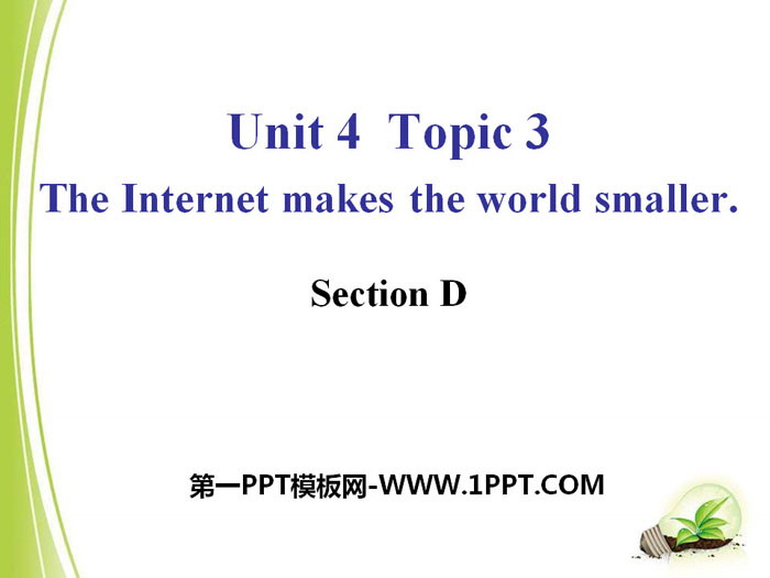The Internet makes the world smallerSectionD PPT
