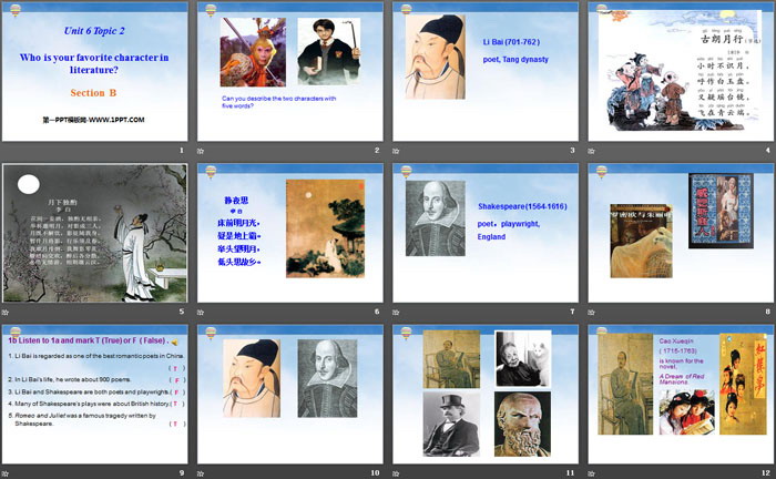 《Who is your favorite character in literature?》SectionB PPT-预览图02