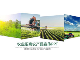 图片拼合背景的农业招商PPT模板