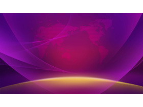 紫色光影世界地图点阵图ppt背景图片