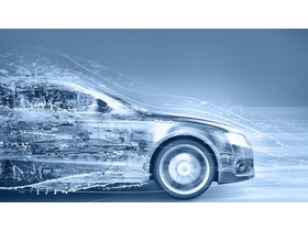 抽象虚拟汽车PPT背景图片