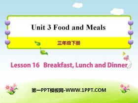 Breakfast,Lunch and DinnerFood and Meals PPT