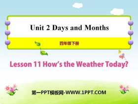 How's the Weather Today?Days and Months PPTn