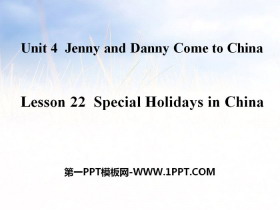 Special Holiday in ChinaJenny and Danny Come to China PPTn