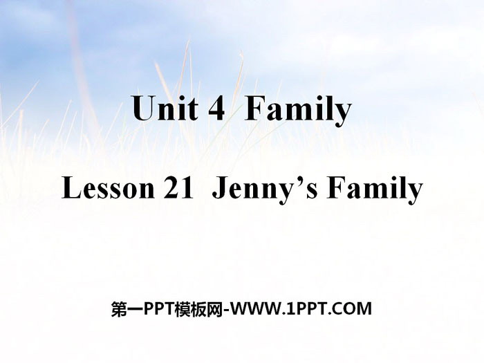《Jenny's Family》Family PPT教学课件-预览图01
