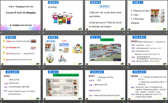 《Let's Go Shopping》Shopping in the City PPT-预览图02