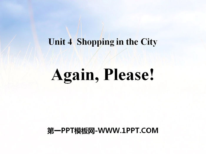 Again,Please!Shopping in the City PPT