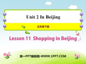 Shopping in BeijingIn Beijing PPTμ