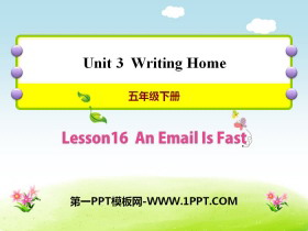 An Email Is FastWriting Home PPTn