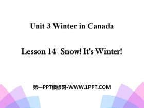 Snow!It's Winter!Winter in Canada PPT