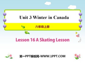 A Skating LessonWinter in Canada PPTѧμ