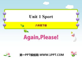 Again,Please!Sports PPT