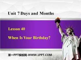 When Is Your Birthday?Days and Months PPŤWn