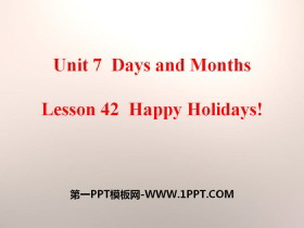 Happy Holidays!Days and Months PPTn