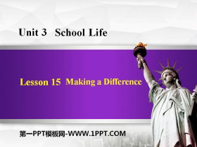 Making a DifferenceSchool Life PPTμ