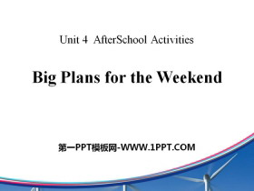 Big Plans for the WeekendAfter-School Activities PPTnd