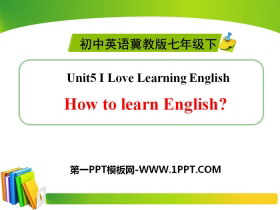 How do I learn English?I Love Learning English PPT