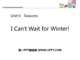 I Can't Wait for Winter!Seasons PPTnd