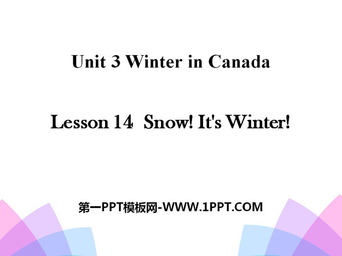 Snow!It\s Winter!Winter in Canada PPT