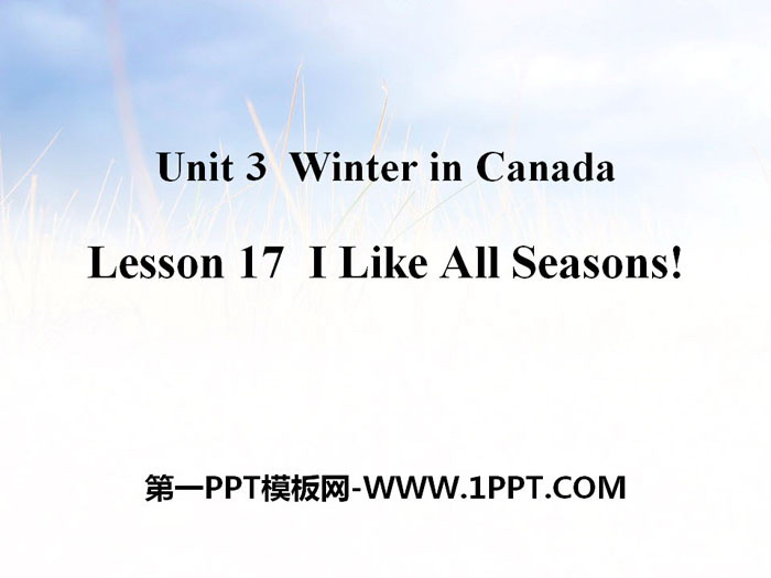 I Like All Lessons!Winter in Canada PPTμ