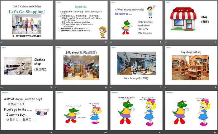 Let\s Go Shopping!Colours and Clothes PPT