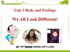 We All Look Different!Body Parts and Feelings PPT