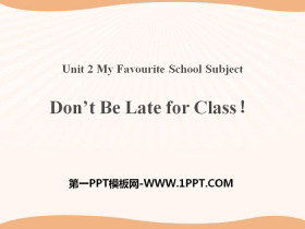 Don't Be Late for Class!My Favourite School Subject PPŤWn