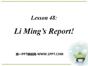 Li Ming's Report!Celebrating Me! PPT