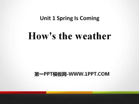 How's the weatherSpring Is Coming PPT