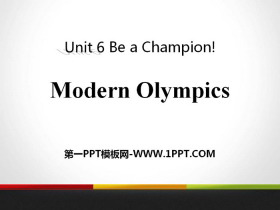 Modern OlympicsBe a Champion! PPTnd