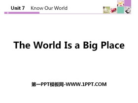 The World Is a Big PlaceKnow Our World PPTd