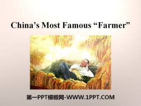 China's Most Famous FarmerGreat People PPŤWn