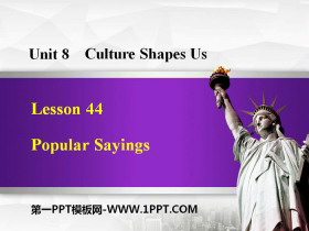 Popular SayingsCulture Shapes Us PPT