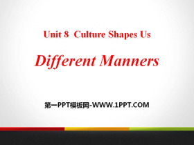 Different MannersCulture Shapes Us PPT