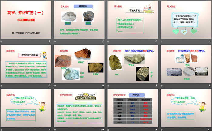 《观察、描述矿物(一)》岩石和矿物PPT下载-预览图02