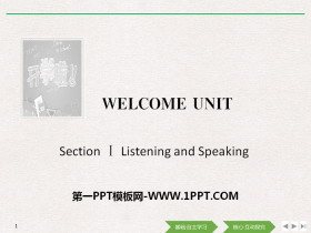 Welcome UnitListening and Speaking PPT