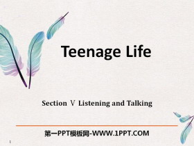 Teenage LifeListening and Talking PPT
