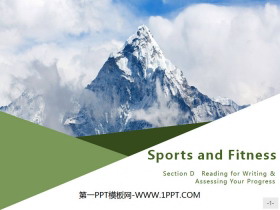 Sports and FitnessReading for Writing & Assessing Your Progress PPT