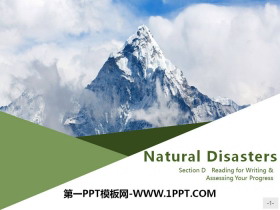 Natural DisastersReading for Writing & Assessing Your Progress PPT